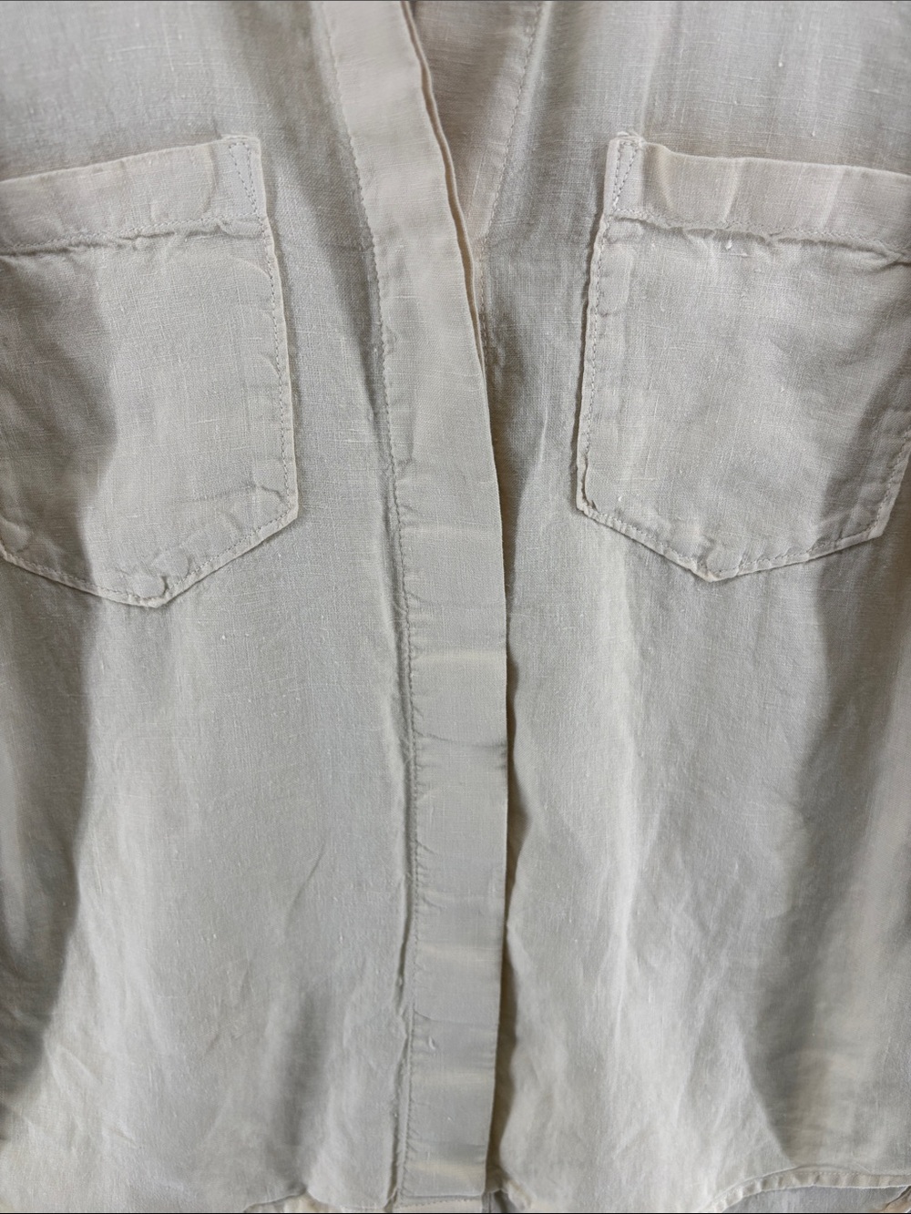 Cloth & Stone Linen Button-Up Long Sleeve Top Size S - Picture 3 of 9